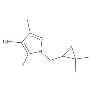 1-[(2,2-dimethylcyclopropyl)methyl]-3,5-dimethyl-1H-pyrazol-4-amine结构式
