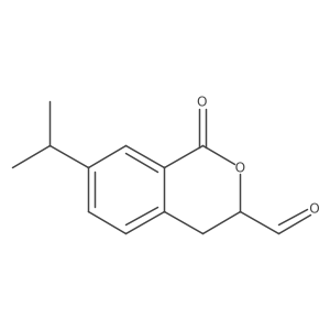 1-oxo-7-(propan-2-yl)-3,4-dihydro-1H-2-benzopyran-3-carbaldehyde Structure