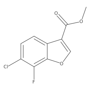 Methyl 6-chloro-7-fluoro-1-benzofuran-3-carboxylate结构式