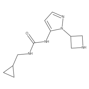 1-[1-(azetidin-3-yl)-1H-pyrazol-5-yl]-3-(cyclopropylmethyl)urea Structure