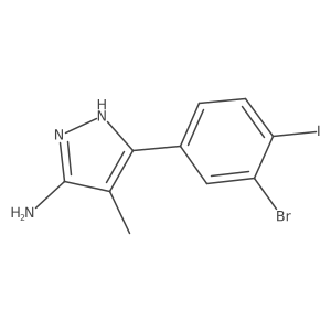 3-(3-bromo-4-iodophenyl)-4-methyl-1H-pyrazol-5-amine Structure