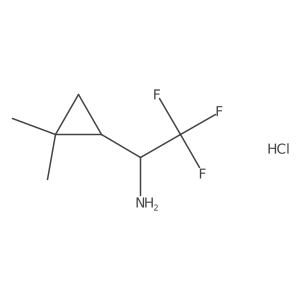 1-(2,2-Dimethylcyclopropyl)-2,2,2-trifluoroethan-1-amine hydrochloride Structure