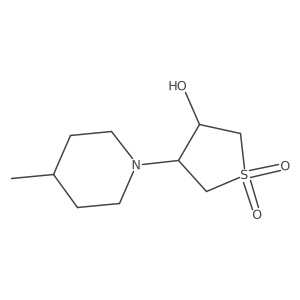 (3S,4S)-3-hydroxy-4-(4-methylpiperidin-1-yl)-1lambda6-thiolane-1,1-dione结构式