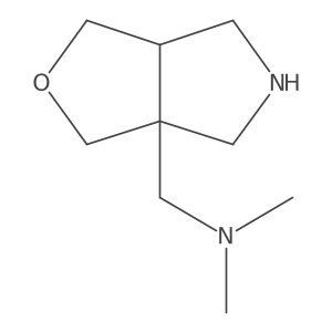 N,N-Dimethyl-1-((3aS,6aR)-tetrahydro-1H-furo[3,4-c]pyrrol-3a(3H)-yl)methanamine Structure