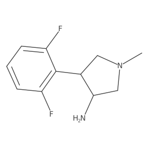 4-(2,6-Difluorophenyl)-1-methylpyrrolidin-3-amine结构式