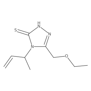 4-(but-3-en-2-yl)-5-(ethoxymethyl)-4H-1,2,4-triazole-3-thiol Structure