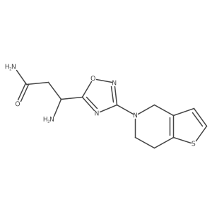 (3S)-3-amino-3-(3-{4H,5H,6H,7H-thieno[3,2-c]pyridin-5-yl}-1,2,4-oxadiazol-5-yl)propanamide Structure