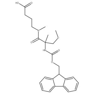 4-[2-({[(9H-fluoren-9-yl)methoxy]carbonyl}amino)-2-(methoxymethyl)-N-methylpropanamido]butanoic acid结构式