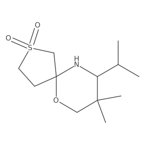 8,8-Dimethyl-9-(propan-2-yl)-6-oxa-2lambda6-thia-10-azaspiro[4.5]decane-2,2-dione Structure