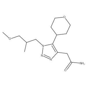 2-[1-(3-methoxy-2-methylpropyl)-5-(oxan-4-yl)-1H-1,2,3-triazol-4-yl]acetamide结构式