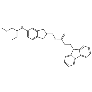 9H-fluoren-9-ylmethyl N-({5-[(1-methoxybutan-2-yl)amino]-2,3-dihydro-1-benzofuran-2-yl}methyl)carbamate Structure