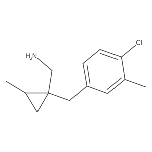 {1-[(4-Chloro-3-methylphenyl)methyl]-2-methylcyclopropyl}methanamine结构式
