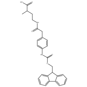 4-{2-[4-({[(9H-fluoren-9-yl)methoxy]carbonyl}amino)phenyl]acetamido}-2-methylbutanoic acid结构式