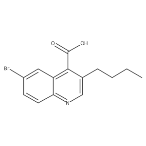 6-Bromo-3-butylquinoline-4-carboxylic acid结构式