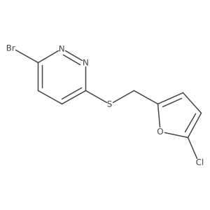 3-Bromo-6-{[(5-chlorofuran-2-yl)methyl]sulfanyl}pyridazine Structure