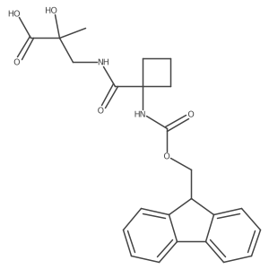3-{[1-({[(9H-fluoren-9-yl)methoxy]carbonyl}amino)cyclobutyl]formamido}-2-hydroxy-2-methylpropanoic acid Structure