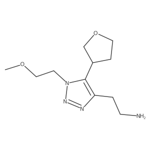 2-[1-(2-methoxyethyl)-5-(oxolan-3-yl)-1H-1,2,3-triazol-4-yl]ethan-1-amine结构式