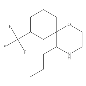 5-Propyl-8-(trifluoromethyl)-1-oxa-4-azaspiro[5.5]undecane结构式
