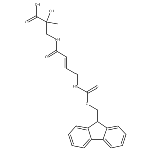 3-[4-({[(9H-fluoren-9-yl)methoxy]carbonyl}amino)but-2-enamido]-2-hydroxy-2-methylpropanoic acid结构式