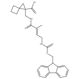 1-{[4-({[(9H-fluoren-9-yl)methoxy]carbonyl}amino)-2-methylbut-2-enamido]methyl}spiro[2.3]hexane-1-carboxylic acid Structure