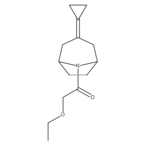 1-{3-Cyclopropylidene-8-azabicyclo[3.2.1]octan-8-yl}-2-ethoxyethan-1-one Structure