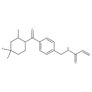 N-[[4-(4,4-Difluoro-2-methylpiperidine-1-carbonyl)phenyl]methyl]prop-2-enamide结构式