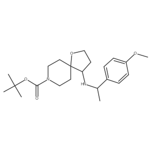tert-Butyl 4-(((R)-1-(4-methoxyphenyl)ethyl)amino)-1-oxa-8-azaspiro[4.5]decane-8-carboxylate Structure