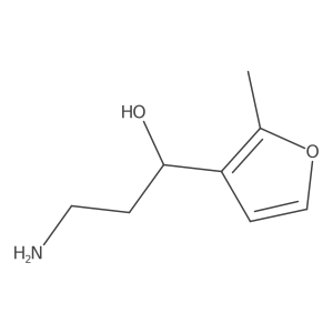 (1S)-3-amino-1-(2-methylfuran-3-yl)propan-1-ol结构式