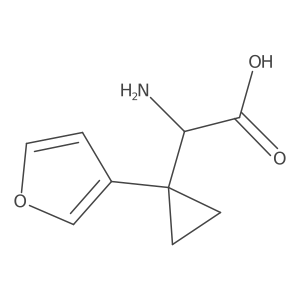 2-Amino-2-[1-(furan-3-yl)cyclopropyl]acetic acid结构式