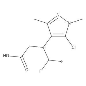 3-(5-chloro-1,3-dimethyl-1H-pyrazol-4-yl)-4,4-difluorobutanoic acid结构式