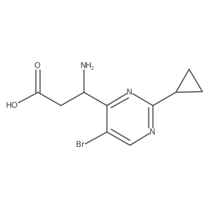 3-Amino-3-(5-bromo-2-cyclopropylpyrimidin-4-yl)propanoic acid Structure