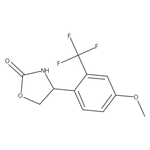 4-[4-Methoxy-2-(trifluoromethyl)phenyl]-1,3-oxazolidin-2-one Structure