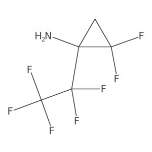 2,2-Difluoro-1-(pentafluoroethyl)cyclopropan-1-amine结构式