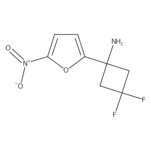 3,3-Difluoro-1-(5-nitrofuran-2-yl)cyclobutan-1-amine Structure