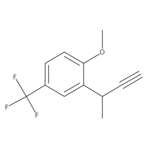 2-(But-3-yn-2-yl)-1-methoxy-4-(trifluoromethyl)benzene结构式