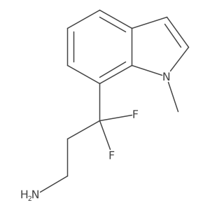3,3-difluoro-3-(1-methyl-1H-indol-7-yl)propan-1-amine结构式