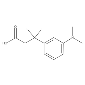 3-[3-(Dimethylamino)phenyl]-3,3-difluoropropanoic acid Structure