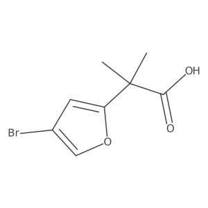 2-(4-Bromofuran-2-yl)-2-methylpropanoic acid Structure
