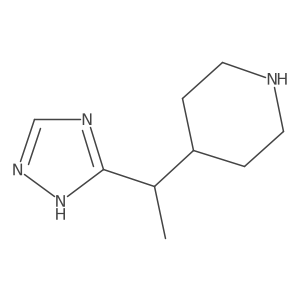 4-[1-(1H-1,2,4-triazol-3-yl)ethyl]piperidine结构式