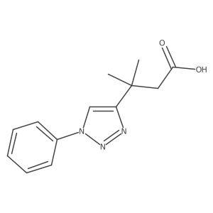 3-methyl-3-(1-phenyl-1H-1,2,3-triazol-4-yl)butanoic acid结构式