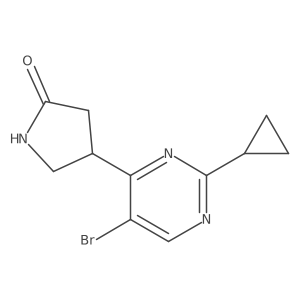 4-(5-Bromo-2-cyclopropylpyrimidin-4-yl)pyrrolidin-2-one Structure
