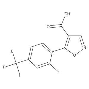 5-[2-Methyl-4-(trifluoromethyl)phenyl]-1,2-oxazole-4-carboxylic acid Structure