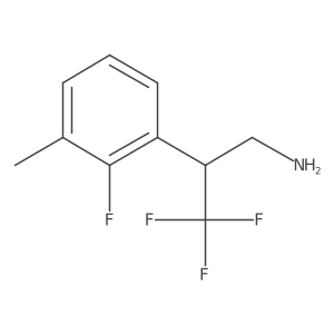 3,3,3-Trifluoro-2-(2-fluoro-3-methylphenyl)propan-1-amine结构式