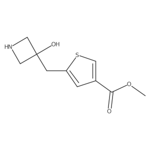 Methyl 5-[(3-hydroxyazetidin-3-yl)methyl]thiophene-3-carboxylate结构式
