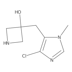 3-[(4-chloro-1-methyl-1H-imidazol-5-yl)methyl]azetidin-3-ol结构式