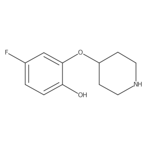 4-Fluoro-2-(piperidin-4-yloxy)phenol Structure