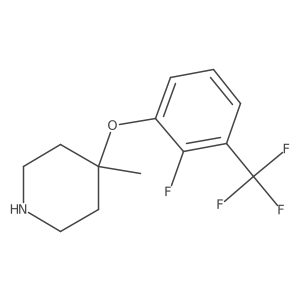 4-[2-Fluoro-3-(trifluoromethyl)phenoxy]-4-methylpiperidine结构式