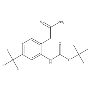 tert-butyl N-[2-(carbamothioylmethyl)-5-(trifluoromethyl)phenyl]carbamate结构式