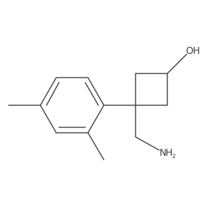 3-(Aminomethyl)-3-(2,4-dimethylphenyl)cyclobutan-1-ol结构式