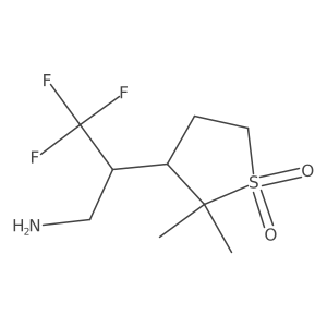 3-(3-Amino-1,1,1-trifluoropropan-2-yl)-2,2-dimethyl-1lambda6-thiolane-1,1-dione Structure